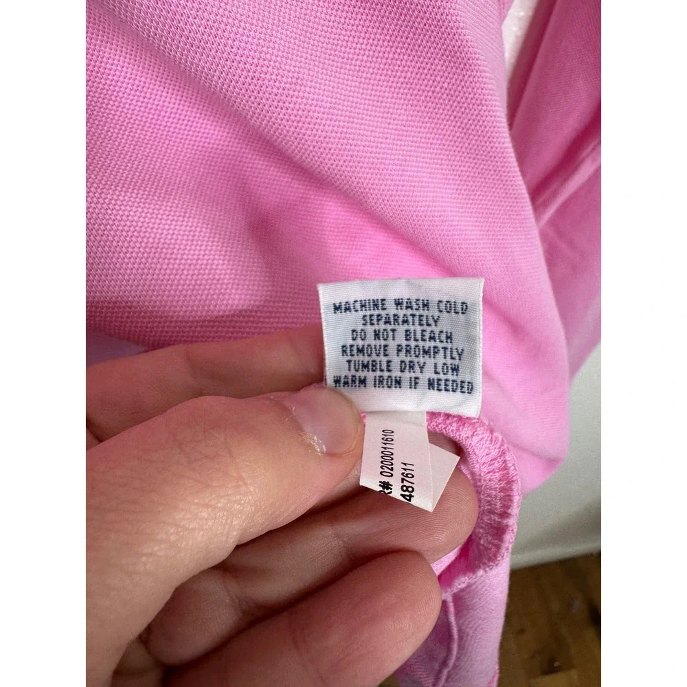 Polo Ralph Lauren Mens XL Pink Featherweight Mesh Long Sleeve Polo Shirt RN41381